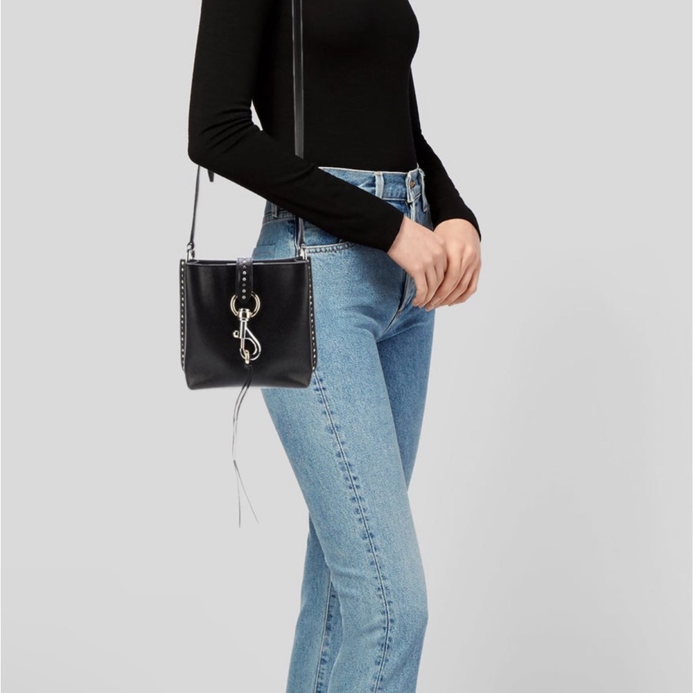 Rebecca Minkoff, mini Megan studded leather feed bag